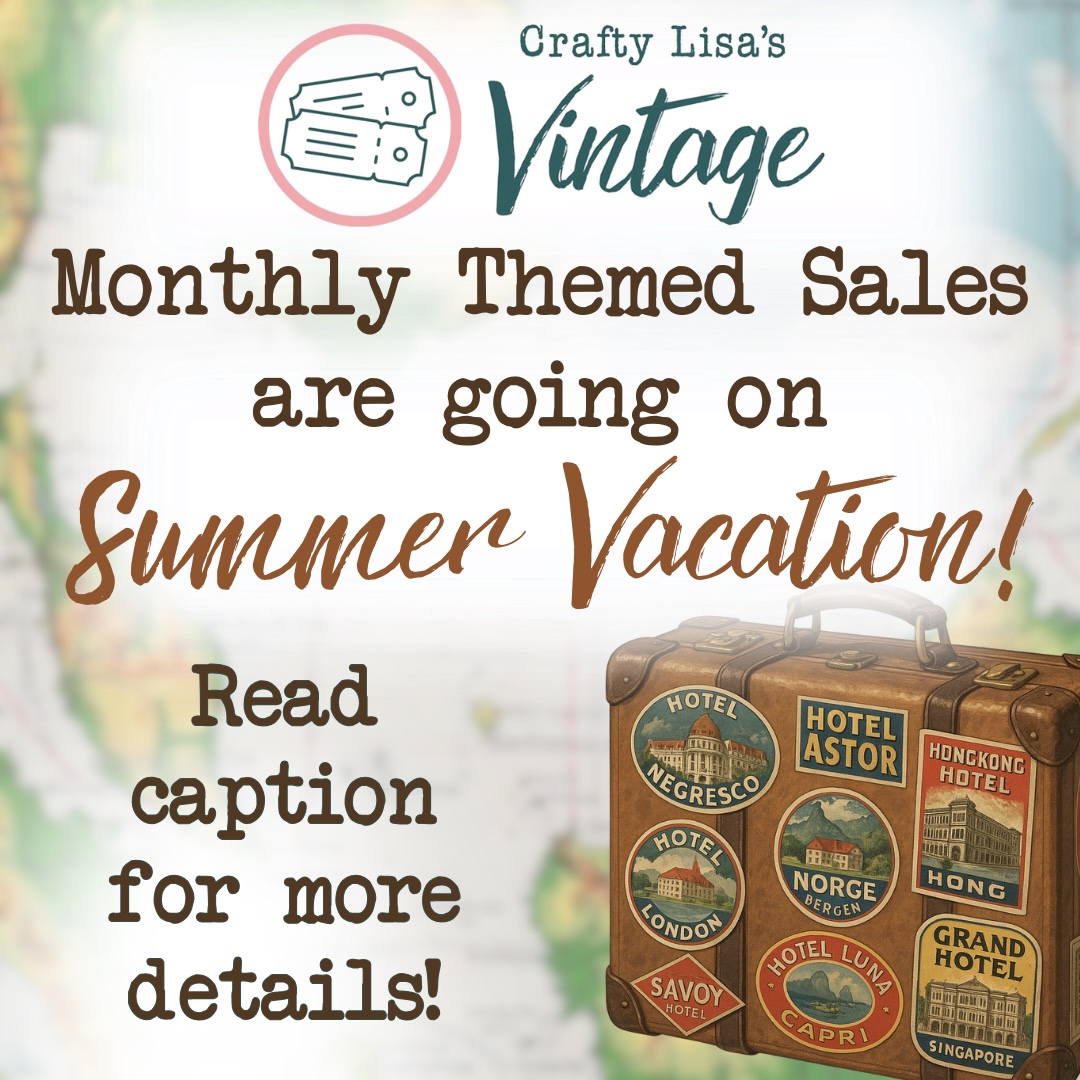 Our monthly themed ephemera sales are officially on summer vacay! ✈️☀️